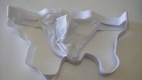 Cueca Jockstrap Suporte Atlétitco Com Alça Undewear Man Branca