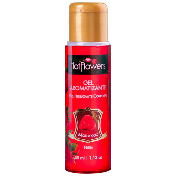 GEL HOT AROMATIZANTE 35ML HOT FLOWERS - Morango