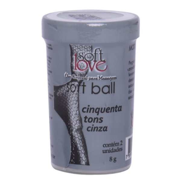 SOFT BALL BOLINHA 50 TONS DE CINZA 8G 02 UNIDADES SOFT LOVE