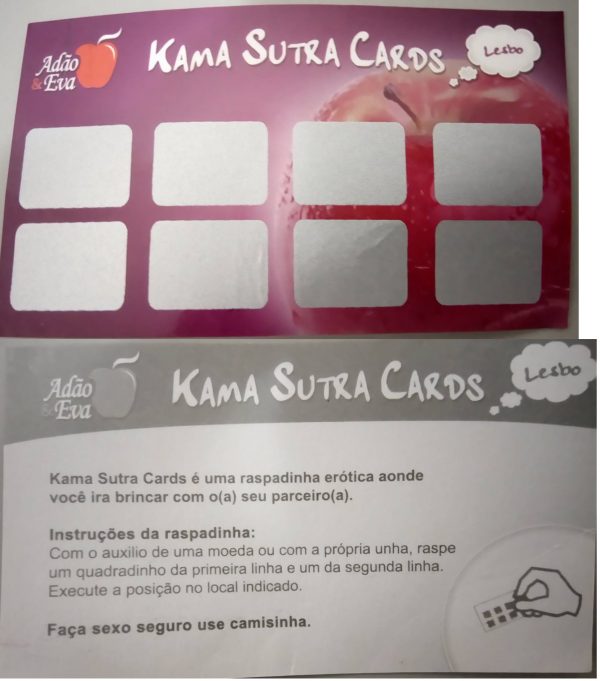 Raspadinha Kama Sutra Cards - Adão e Eva