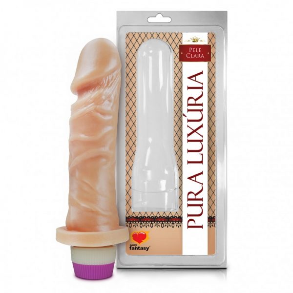 Prótese Maciça Realística com Vibro – 15X3,8CM - Sexy Fantasy