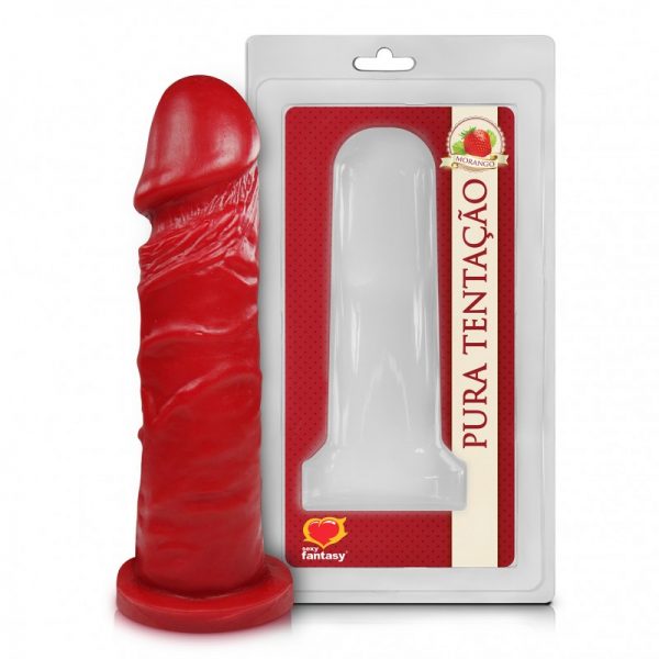 PRÓTESE REALÍSTICA AROMÁTICO DE MORANGO – 15X3,8CM