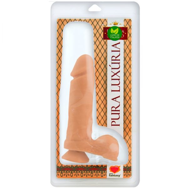 PRÓTESE REALÍSTICA COM ESCROTO E VENTOSA – 20x4,5 - Sexy Fantasy