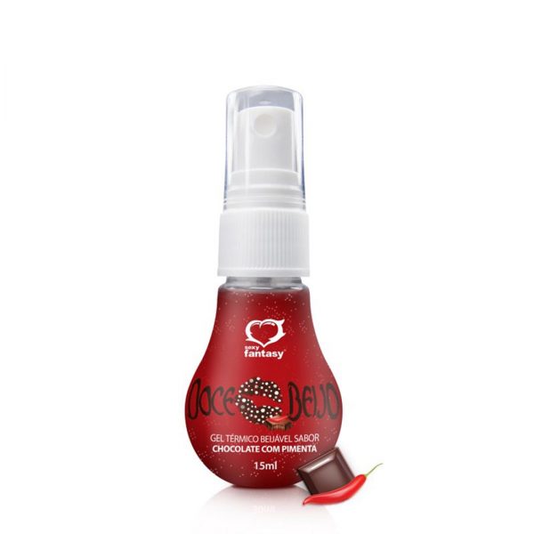 DOCE BEIJO GEL COMESTÍVEL TÉRMICO 15ML SEXY FANTASY - CHOCOLATE COM PIMENTA