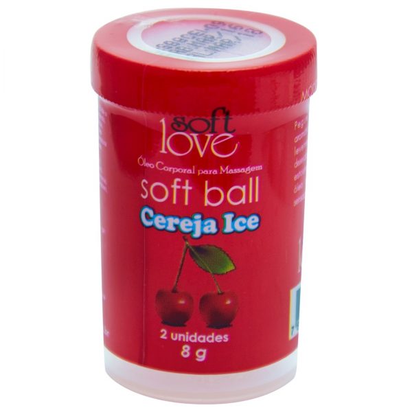 SOFT BALL BOLINHA ICE 8G 02 UNIDADES SOFT LOVE - CEREJA