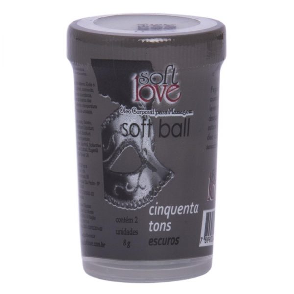 SOFT BALL BOLINHA 50 TONS MAIS ESCUROS 8G 02 UNIDADES SOFT LOVE