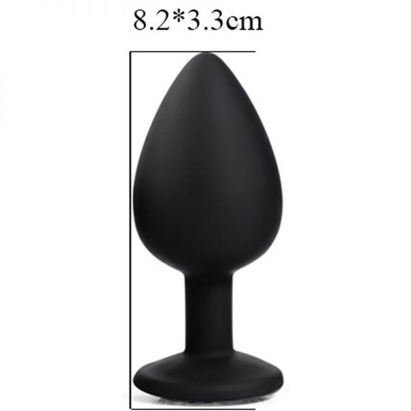 PLUG SILICONE MACIO (Aveludado) M - Preto