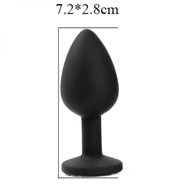 PLUG SILICONE MACIO (Aveludado) P - Preto