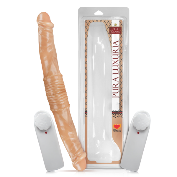PRÓTESE REALÍSTICA DUPLA COM VIBRO – 40,5X4,5CM - SEXY FANTASY