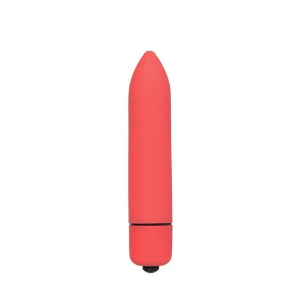 VIBRADOR DE SILICONE MACIO VERMELHO - 10 VELOCIDADES - Á PROVA D' ÁGUA