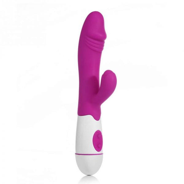 VIBRADOR DE SILICONE RABBIT EM FORMATO DE PÊNIS - ROSA