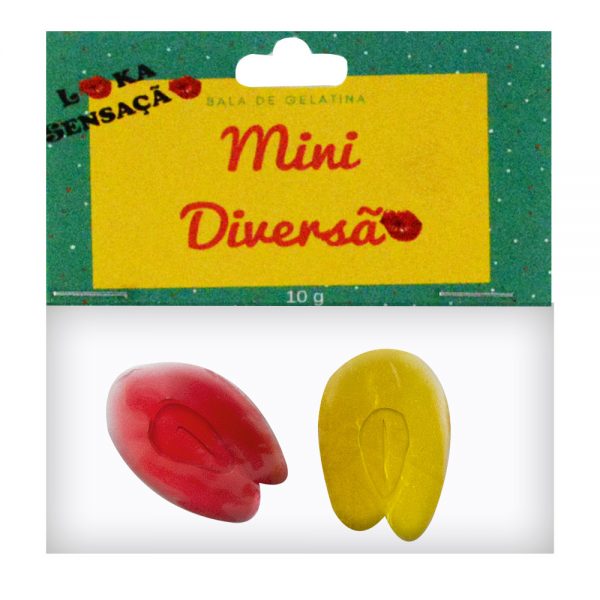 BALA GELATINA 10G - LOKA SENSAÇÃO - FORMATO DE VAGINA
