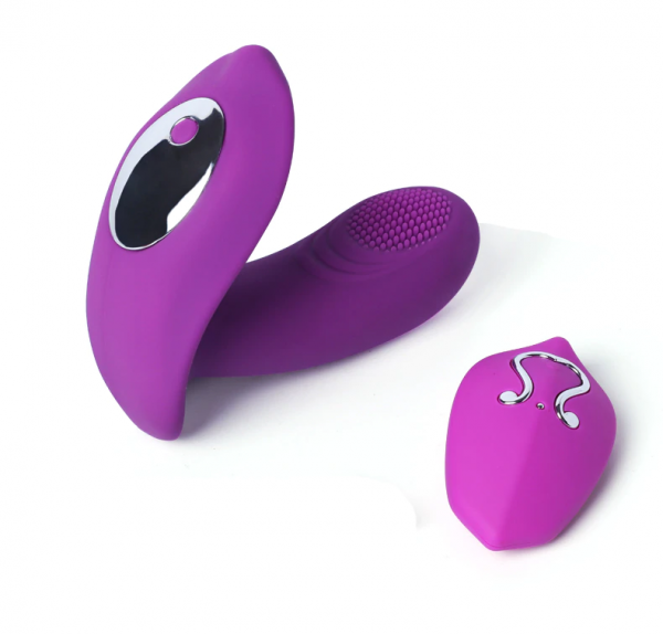 Vibrador Butterfly Estimulador Feminino Com Mini Penetrador - Controle sem Fio - 10 vibrações - Roxo