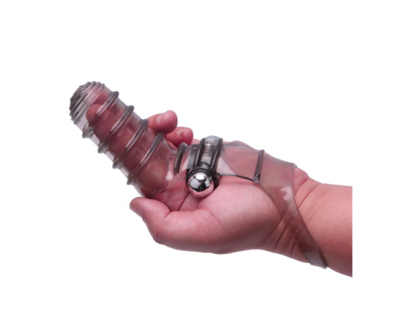 CAPA PARA DOIS DEDOS COM VIBRADOR - Preto