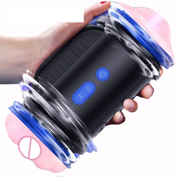 AUTOMATIC MALE MASTURBADOR  C/  2 ORIFÍCIOS PENETRÁVEIS EM FORMATO DE VAGINA E BOCA