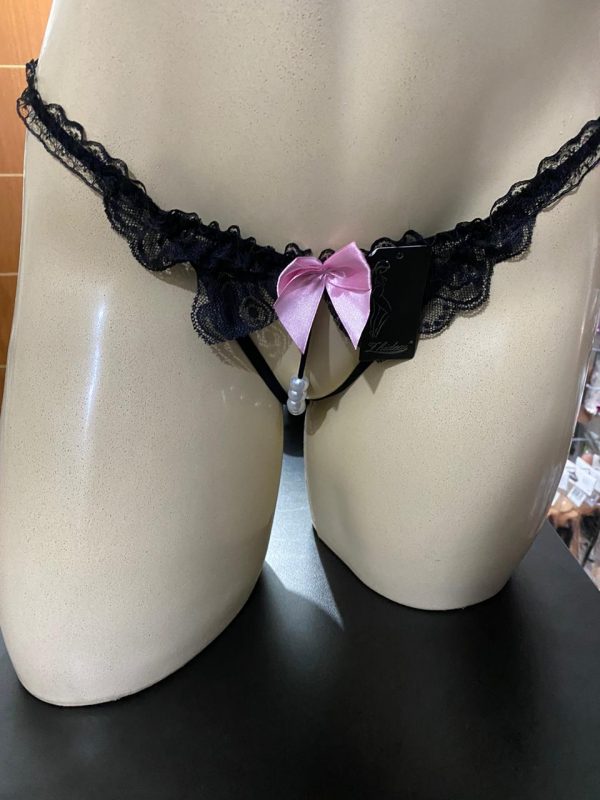 Tanga fio com perola sex importada - preta