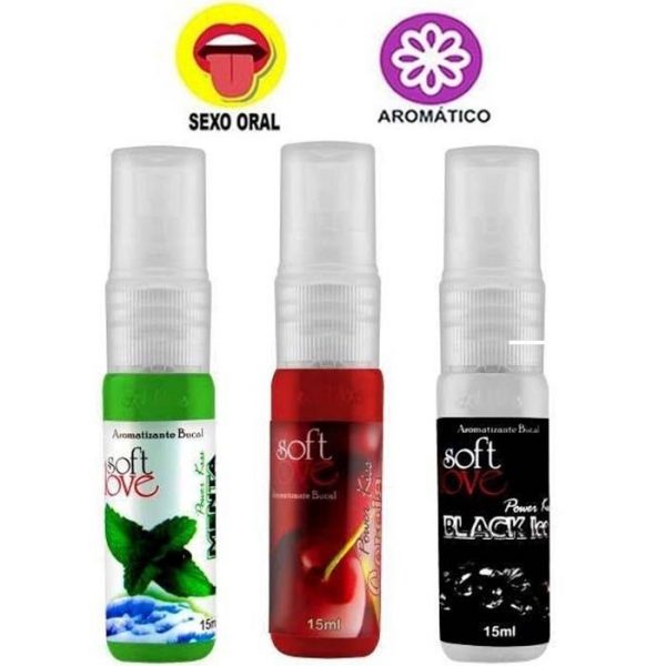 AROMATIZANTE BUCAL EXCITANTE BEIJÁVEL POWER KISS 15ML - SOFT LOVE