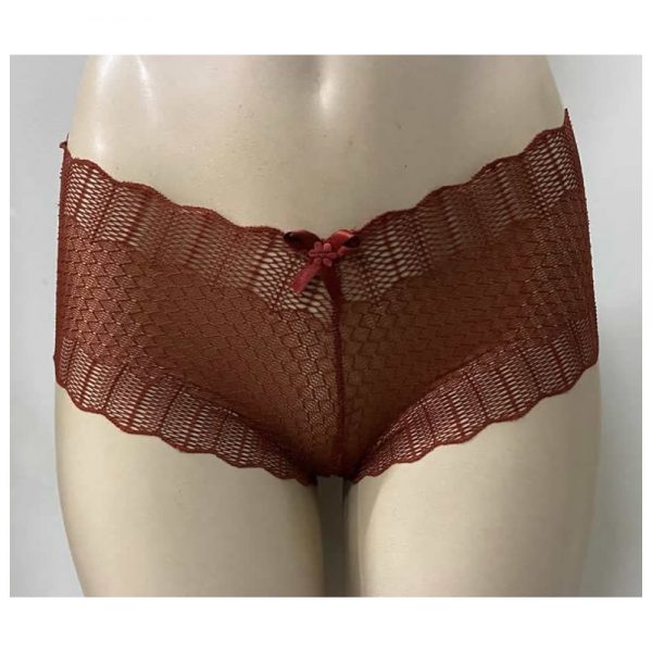 Calcinha Calesson Renda Lingerie - Marrom Terra