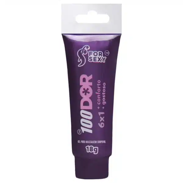 Descubra o 100Dor 6X1 Gel Excitante Anal Multifunções 18G For Sexy e intensifique seu prazer com 6 sensações únicas