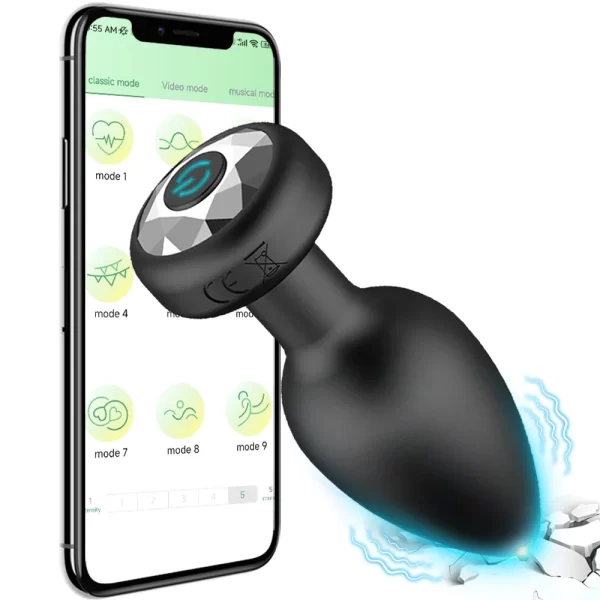 Descubra o prazer do Plug Anal Com Vibrador e Controle Via App! Controle remoto, vibrações intensas e segurança garantida. Perfeito para experiências solo ou em casal!