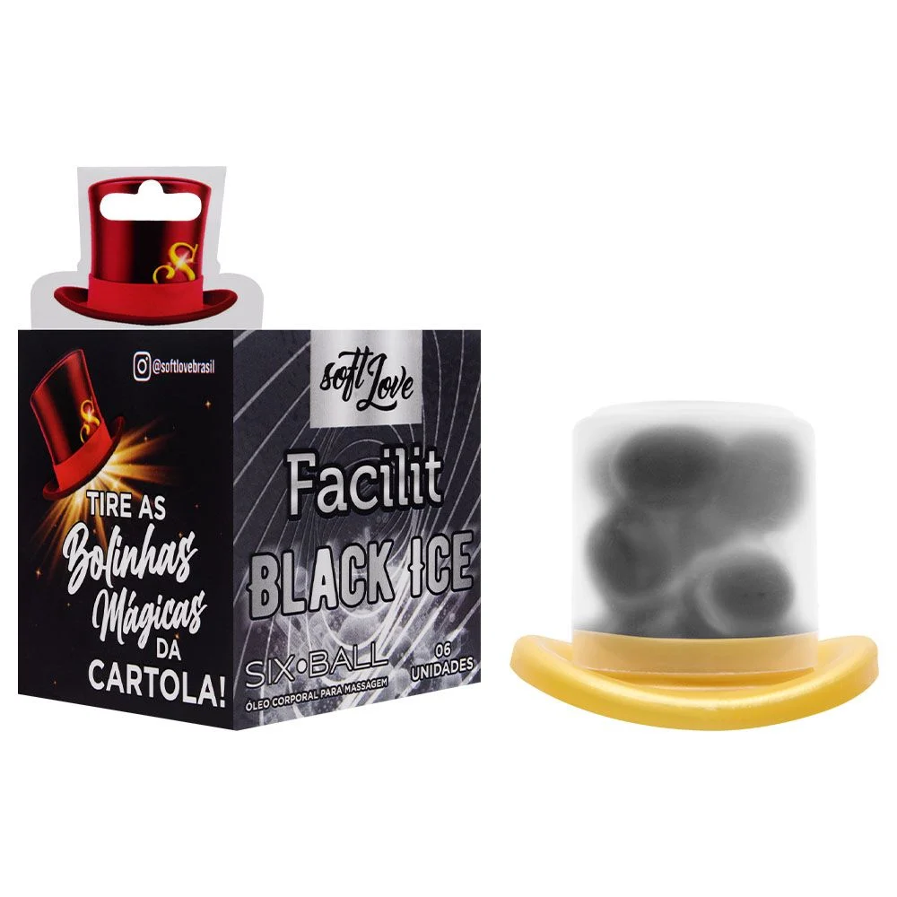 Bolinha Facilit Black Ice 6 Unid. Soft Love