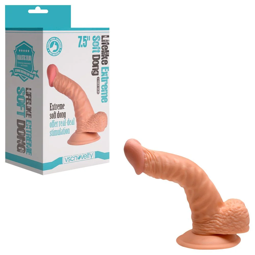Prótese Realística Extreme 18.5 X 3.3Cm Vscn: realismo, ventosa e prazer intenso com segurança e conforto.