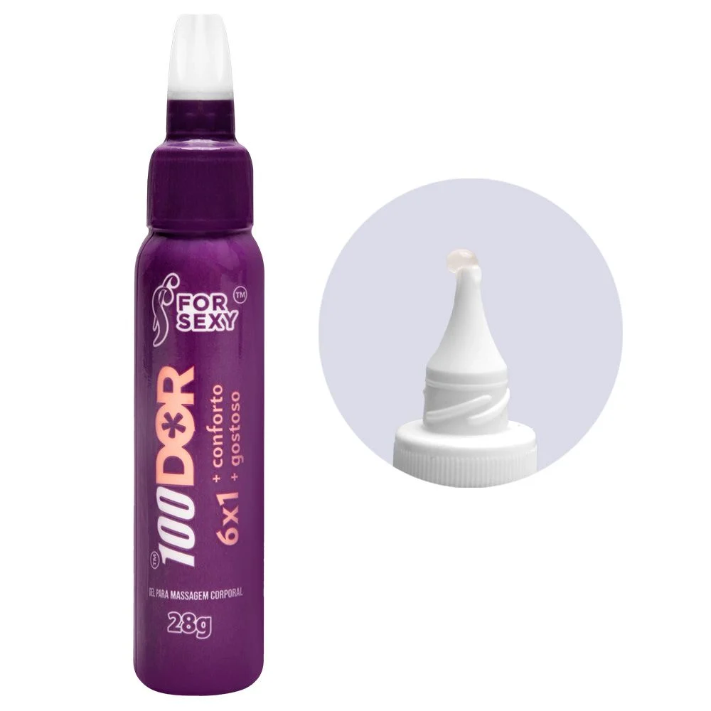 100Dor 6x1 Gel Anal da For Sexy: 6 benefícios em um para prazer anal mais confortável, seguro e estimulante.