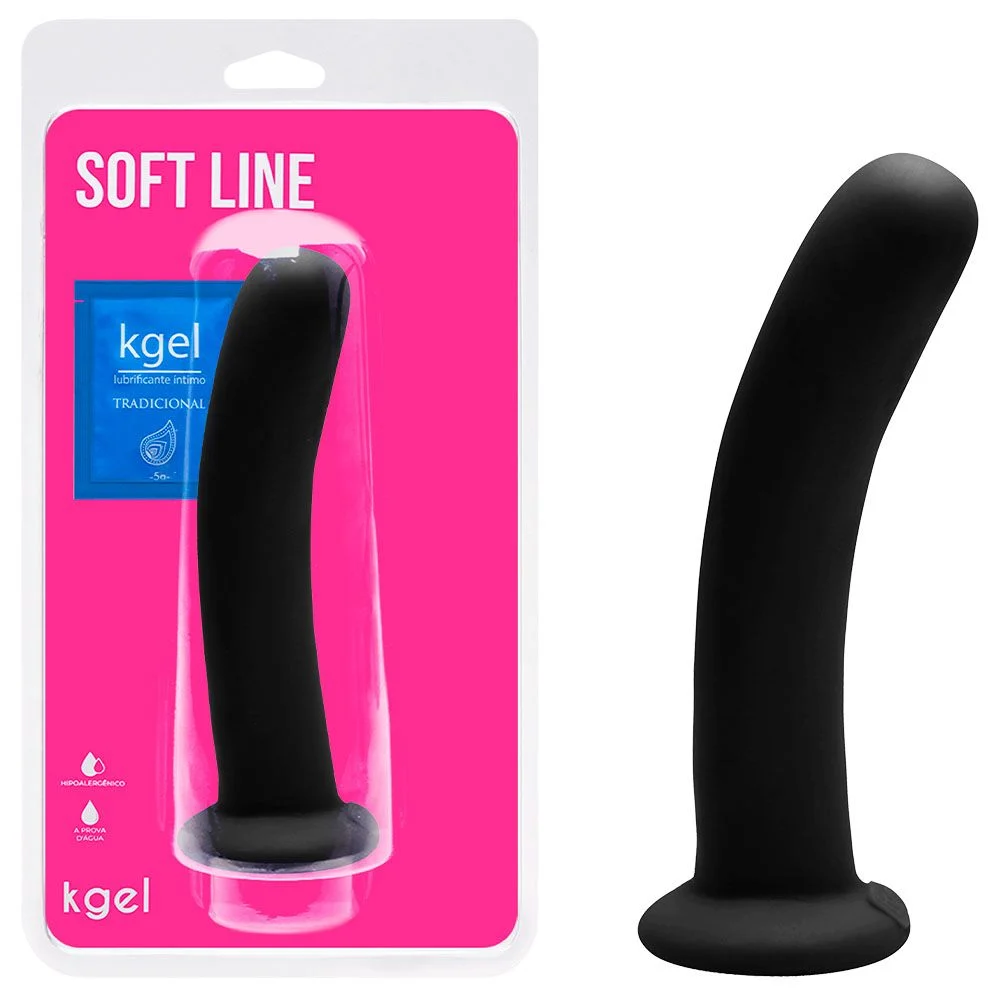 Dildo Ponto G da Kgel em Bege, Preto e Marrom: estimulação precisa, conforto e brinde de lubrificante.