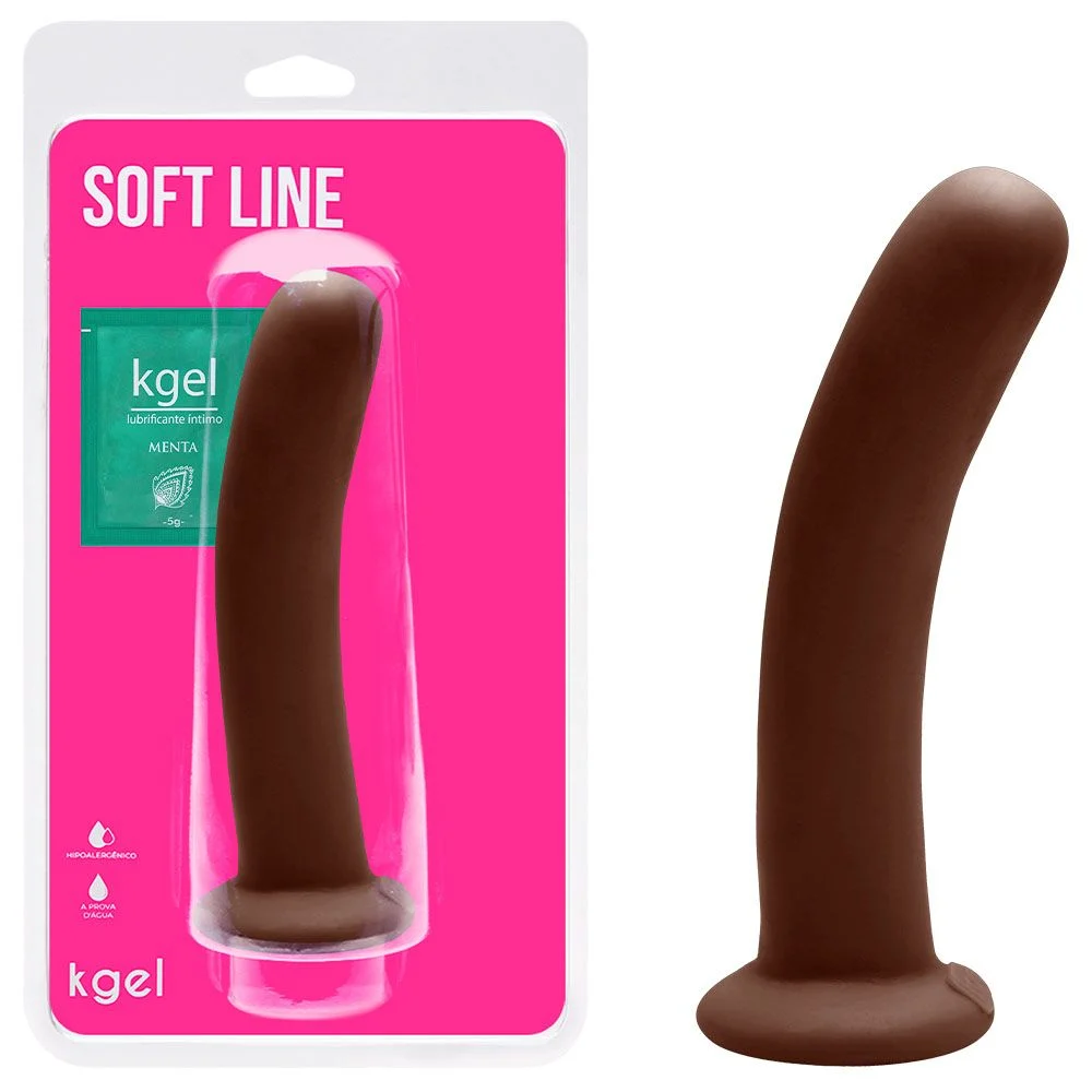 Dildo Ponto G da Kgel em Bege, Preto e Marrom: estimulação precisa, conforto e brinde de lubrificante.