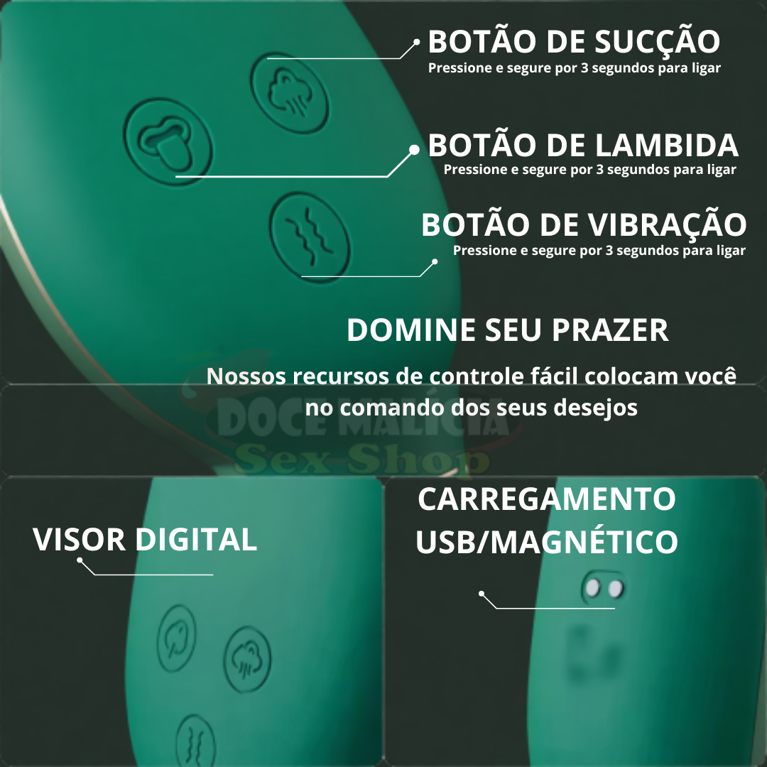Estimulador Clitoriano Que Suga e Lambe Com Vai e Vem - Image 3