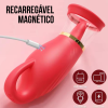 Estimulador Clitoriano Vibratório Suga e Lambe Recarregável. Dupla ação (sucção + 5 vibrações), recarga USB e à prova d'água. Orgasmos intensos!