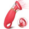 Estimulador Clitoriano Vibratório Suga e Lambe Recarregável. Dupla ação (sucção + 5 vibrações), recarga USB e à prova d'água. Orgasmos intensos!