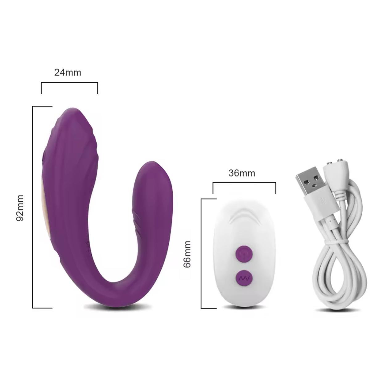 Vibrador Formato U Com Controle USB 10 Vibrações - Image 3