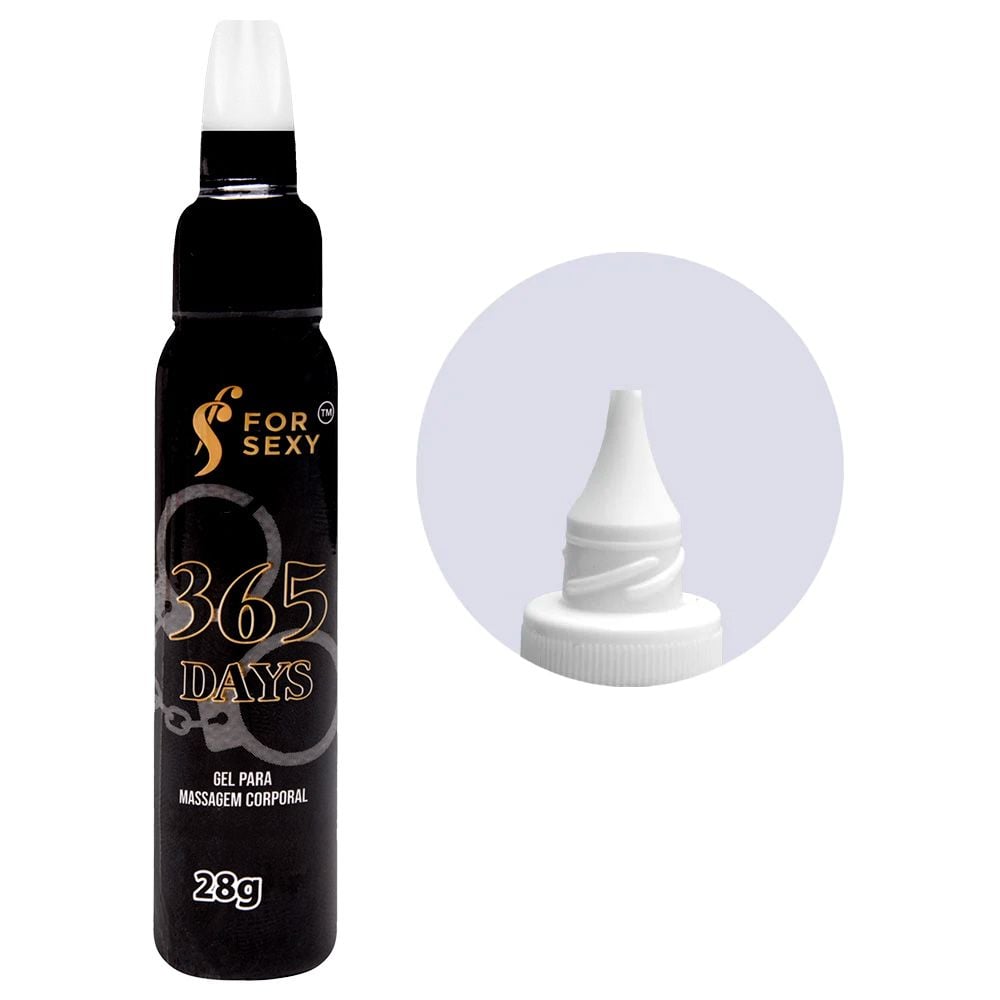 Gel 365 Days 28g For Sexy: vibra, pulsa e esquenta! Experimente sensações intensas e viva o prazer em 365 dias do ano.