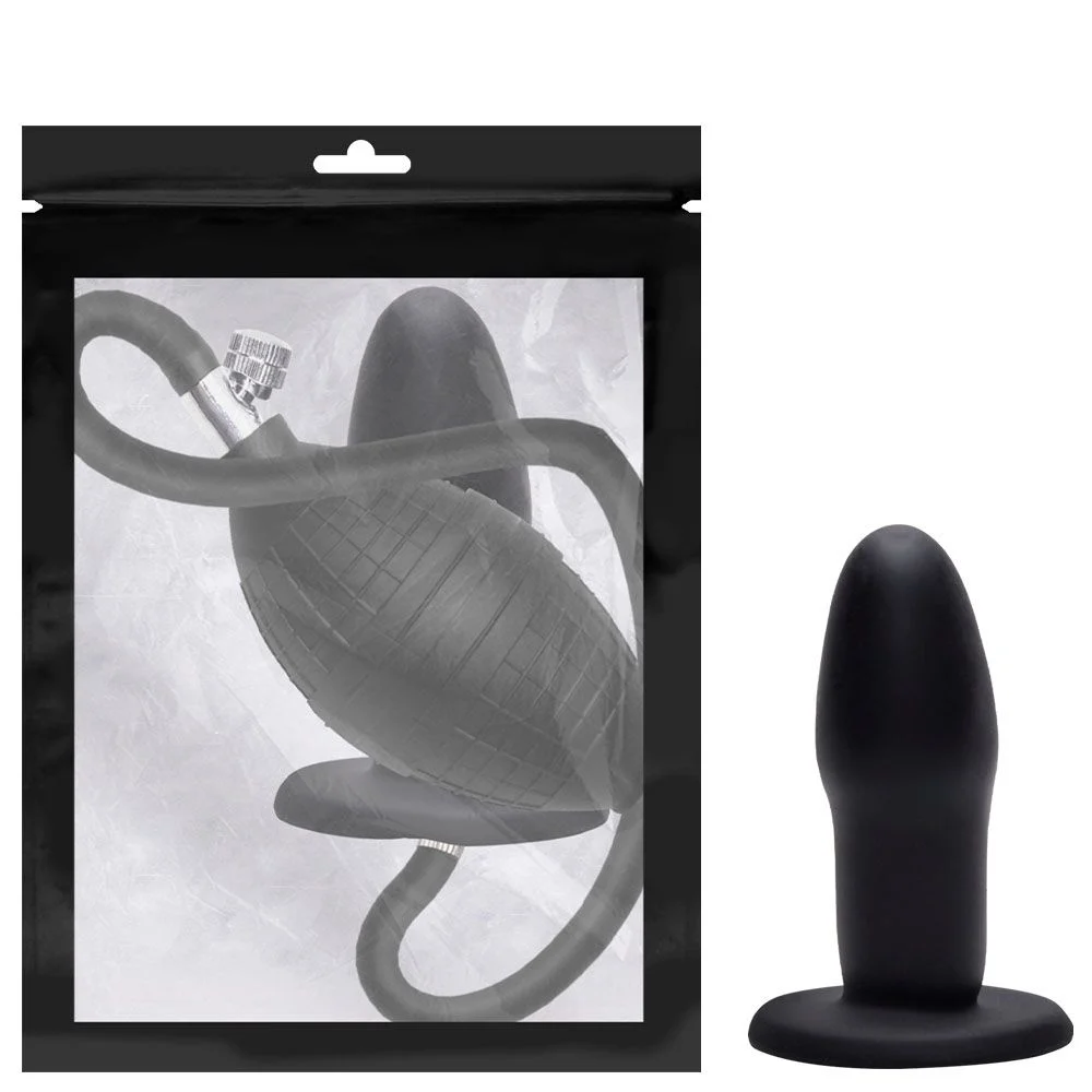 Compre o Plug Anal Silicone Inflável 10.5 X 3 Cm. Possui pêra para controle de expansão e botão de descompressão rápida para uso super seguro.