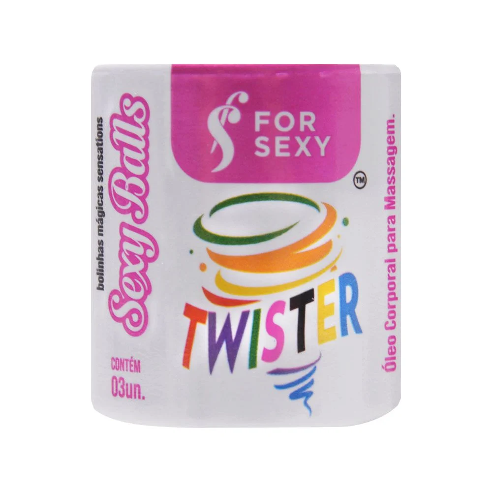 Compre as Twister Sexy Balls Bolinha Anal 03 Unidades For Sexy. Bolinhas gelatinosas que aquecem, refrescam e vibram para um prazer intenso.